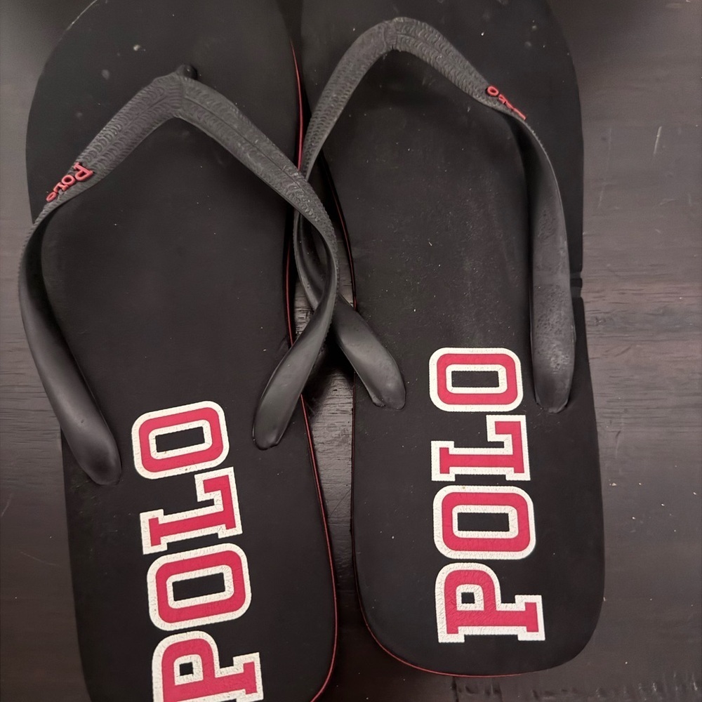 Polo by Ralph Lauren Black and Red Sandals - Picture 2 of 5